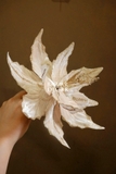 Cành hoa trạng nguyên Royal nhung viền kim tuyến 28CM - Đồng
