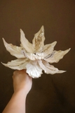 Cành hoa trạng nguyên Royal nhung viền kim tuyến 28CM - Đồng