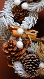 Vòng nguyệt quế 30cm Snowy Woodland
