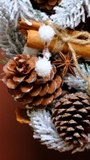 Vòng nguyệt quế 30cm Snowy Woodland