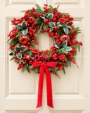 Vòng nguyệt quế 55cm Holly & Berries