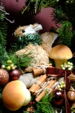 Vòng nguyệt quế 55cm Mushroom & Pine