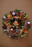 Vòng nguyệt quế 30cm Orange Forest - tặng kèm dây đèn ngôi sao