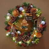 Vòng nguyệt quế 30cm Orange Forest - tặng kèm dây đèn ngôi sao
