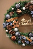 Vòng nguyệt quế 45cm Gingerbread & Blueberry