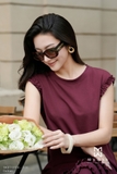 Đầm Suông Không Tay Cổ Tròn Dài Ngang Bắp