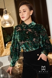 Outlet | Áo kiểu tay dài nhung VELVET MATERIAL