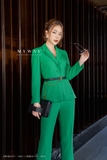 Outlet | Áo vest dài tay chiết eo có túi Emerald