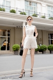 Quần short cạp cao họa tiết ren