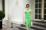 Áo thun tay vát kẻ ngang