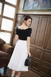 Chân váy xòe xếp ly basic