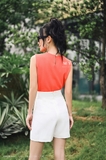Áo kiểu không tay bèo nhún Orange