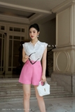 Quần short cạp cao basic khóa sau cá tính