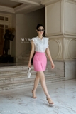 Quần short cạp cao basic khóa sau cá tính