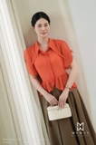 Áo sơ mi peplum cổ cách điệu tay ngắn