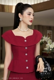 (2 màu) Chân váy xòe dập ly basic