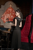 (2 màu) Áo vest cổ tim dáng Peplum