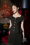 (2 màu) Áo vest cổ tim dáng Peplum