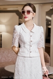 Áo vest croptop cổ sen dáng peplum