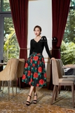 Áo cotton thun cổ V dài tay
