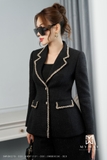 Quần short dạ tweed cạp cao cá tính