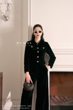 Quần nhung dáng suông túi bên hông sành điệu