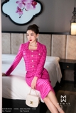 Áo vest dạ tweed cổ biến kiểu họa tiết kẻ ô