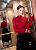 Chân váy nhung đen thời thượng