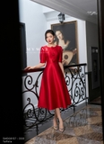 Đầm Dáng Xòe Đính Hoa