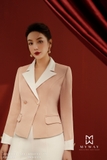 Áo vest nâu caramen dáng ngắn