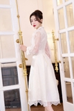 Đầm xòe tay lỡ phối ren