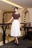 (2 màu) Áo cotton thun cổ tròn tay ngắn
