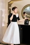 Áo cotton thun tay ngắn trễ vai