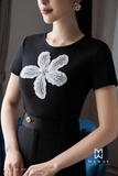 Áo cotton thun cổ tròn tay ngắn