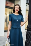 Áo kiểu cổ tròn tay ngắn
