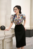 Chân váy chữ A cạp cao basic