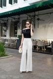 Áo cotton thun trễ vai tay ngắn