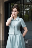 Áo kiểu ôm vừa tay ngắn