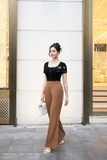 Quần suông cạp cao GABADINE
