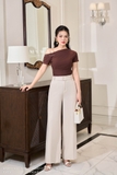 Áo cotton thun trễ vai tay ngắn