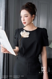 Áo kiểu cổ tròn tay ngắn