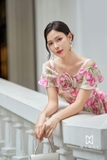 Đầm xòe xếp ly họa tiết hoa