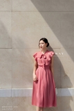 Đầm xòe cổ nơ cánh tiên