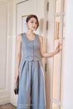 Quần suông xếp ly CadetBlue
