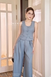 Quần suông xếp ly CadetBlue