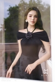 Chân váy xòe họa tiết dệt nổi