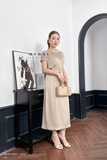 Đầm suông cổ biến kiểu kèm đai