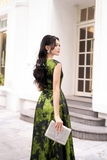 Đầm xòe rủ cổ thuyền vai chờm