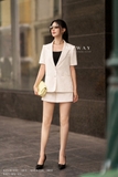 Quần short Beige cạp cao