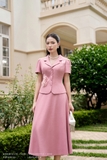 Chân váy xòe rủ hồng anh đào